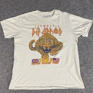 Def Leppard Pyromania United States Tour Men's Graphic Print T-Shirt 2022 XL